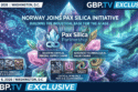 GBP.TV exclusive graphic: An abstract digital artwork representing Norway’s entry into the Pax Silica initiative, featuring crystal structures, aurora borealis, and AI neural circuit networks.
